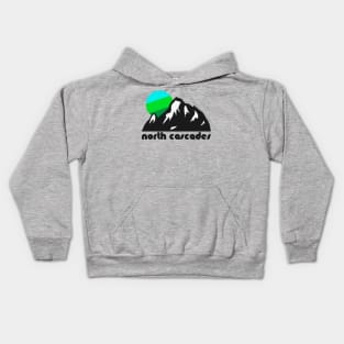 Retro North Cascades ))(( Tourist Souvenir National Park Design Kids Hoodie